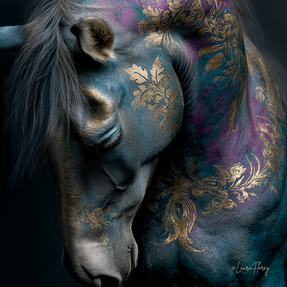 Painted horses portraits collection